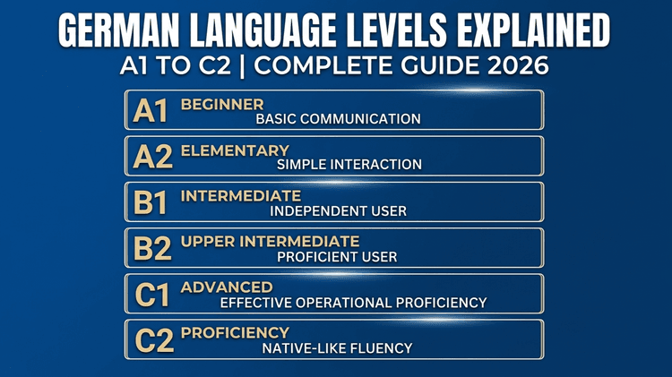 German Language Levels Explained: A1 to C2 Complete Guide 2026