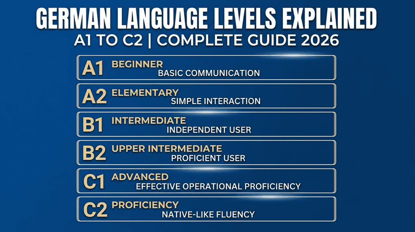 German Language Levels Explained: A1 to C2 Complete Guide 2026