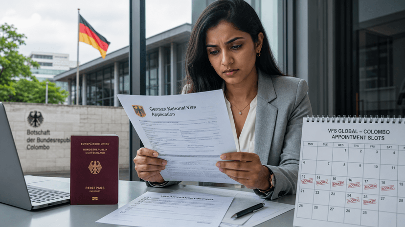 German Embassy Colombo Appointment 2026: VFS, Slots & Why Applications Actually Get Rejected