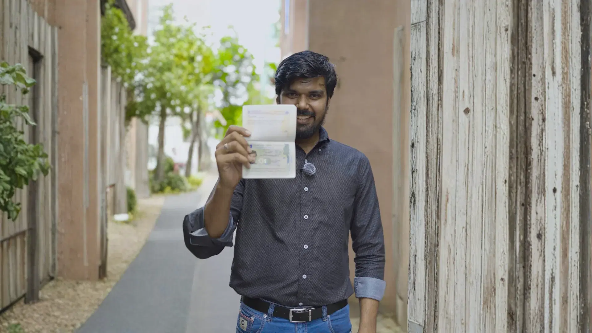 Client holding German visa
