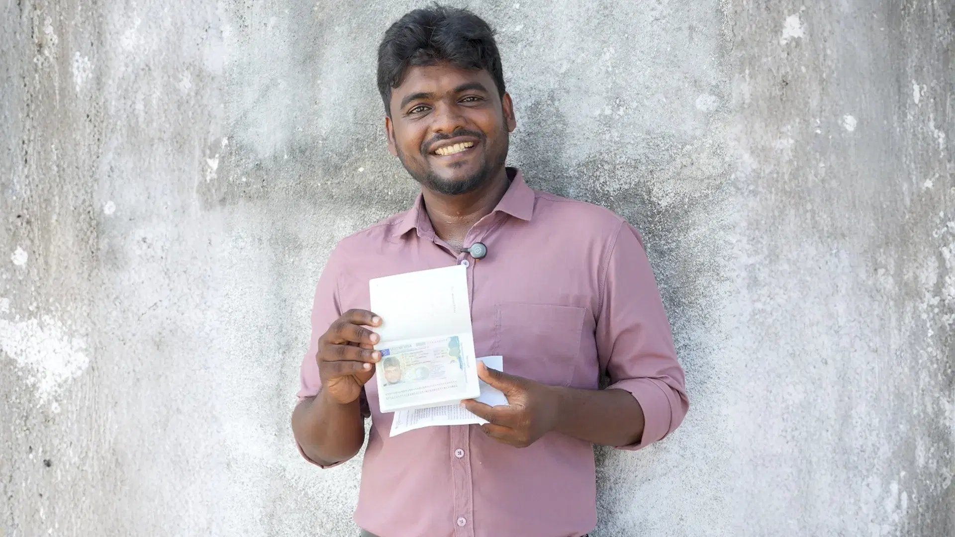 Client holding German visa