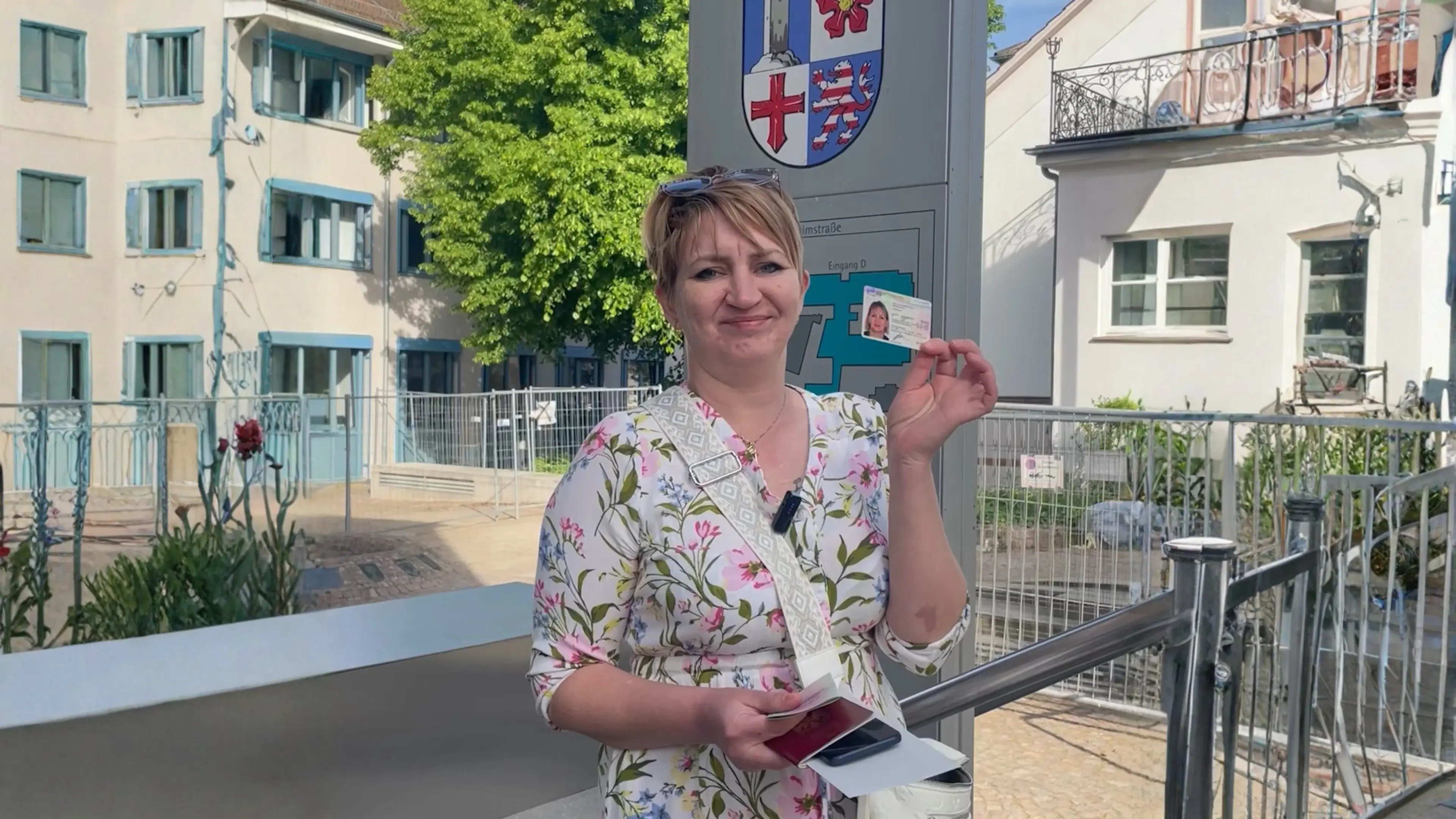 Client holding German visa