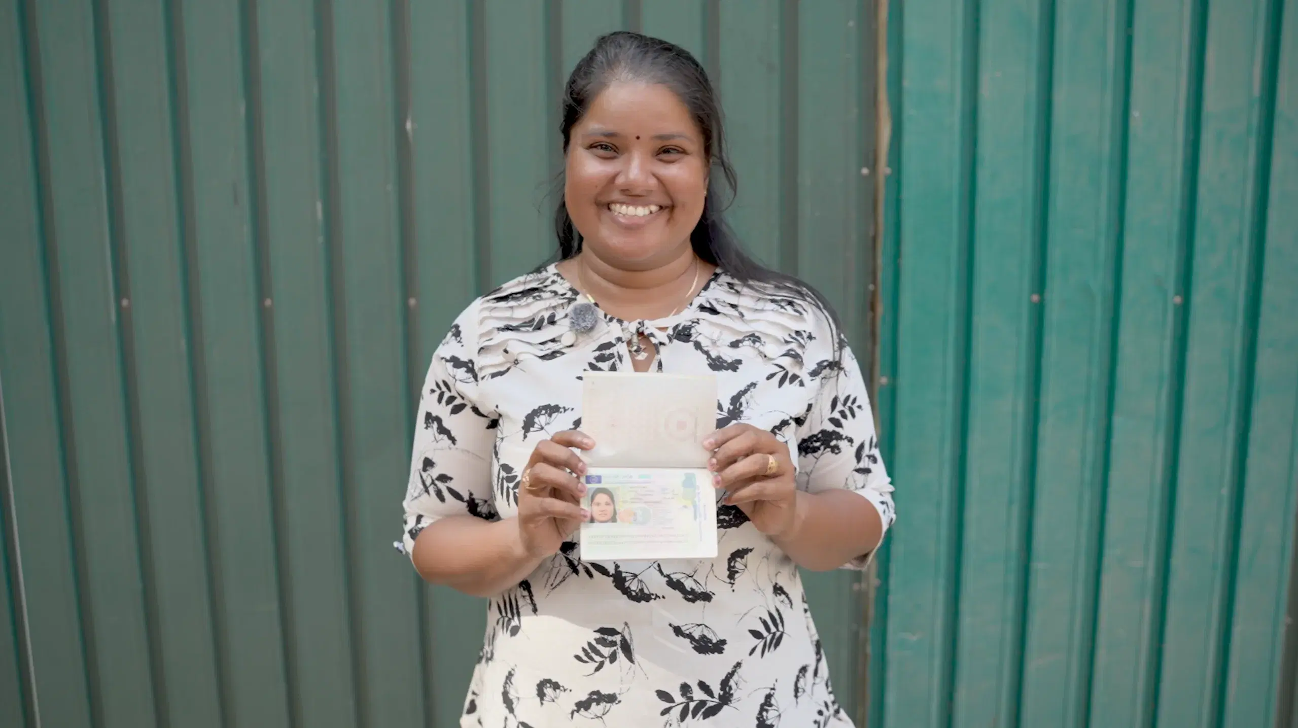 Client holding German visa