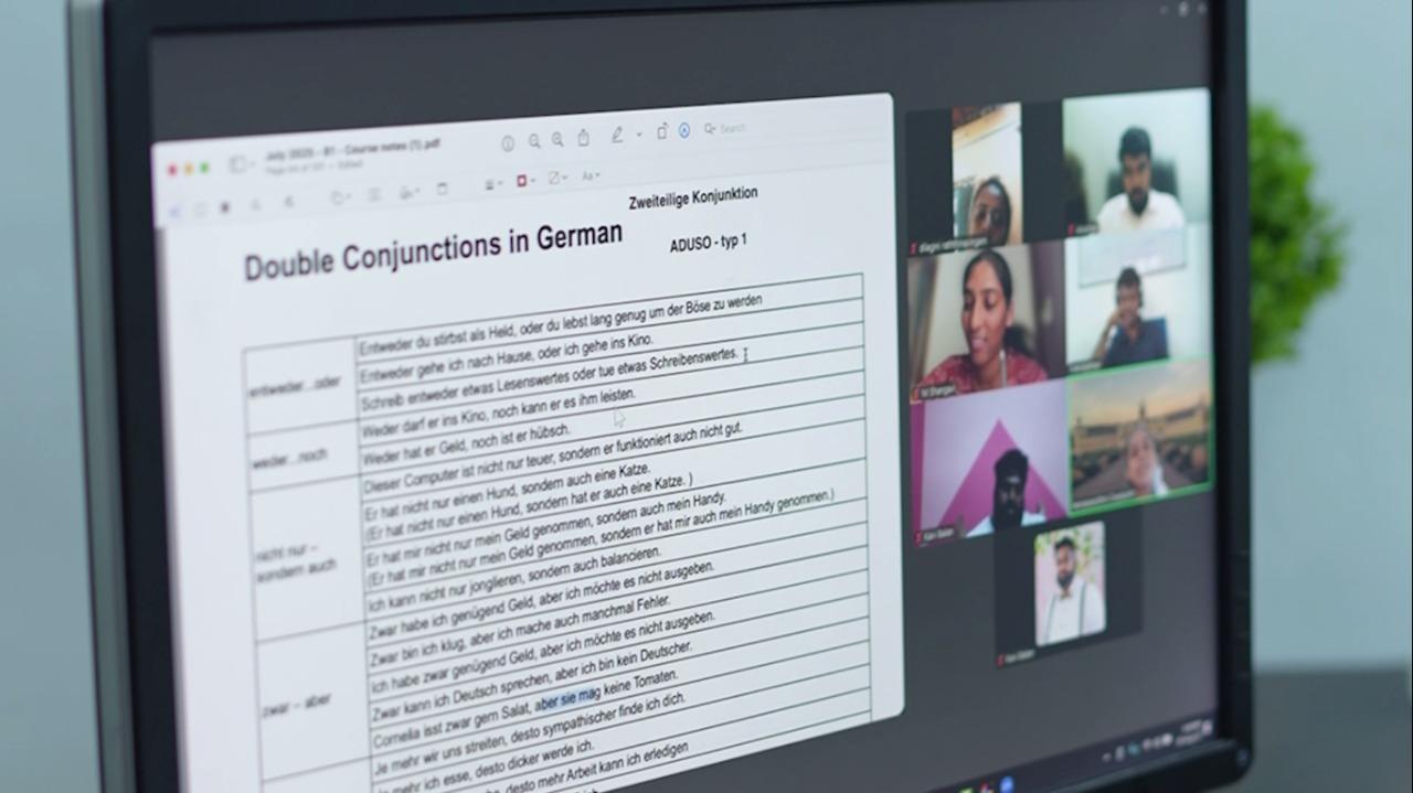 German language class in progress